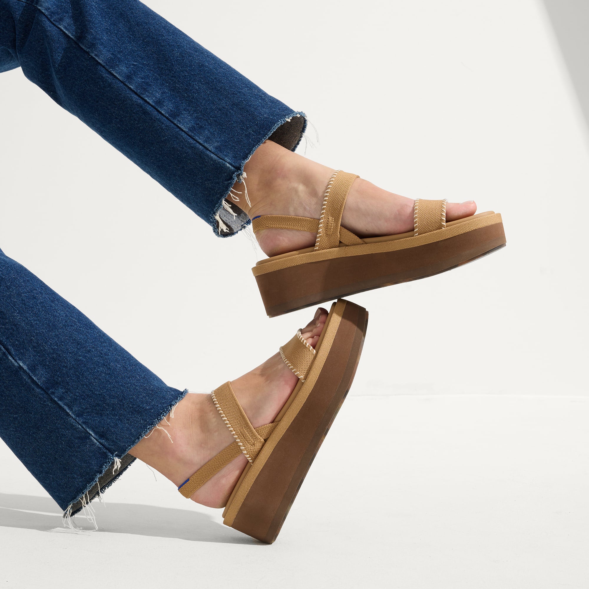 The Lightweight Wedge Sandal - Wren Whipstitch - Image 2