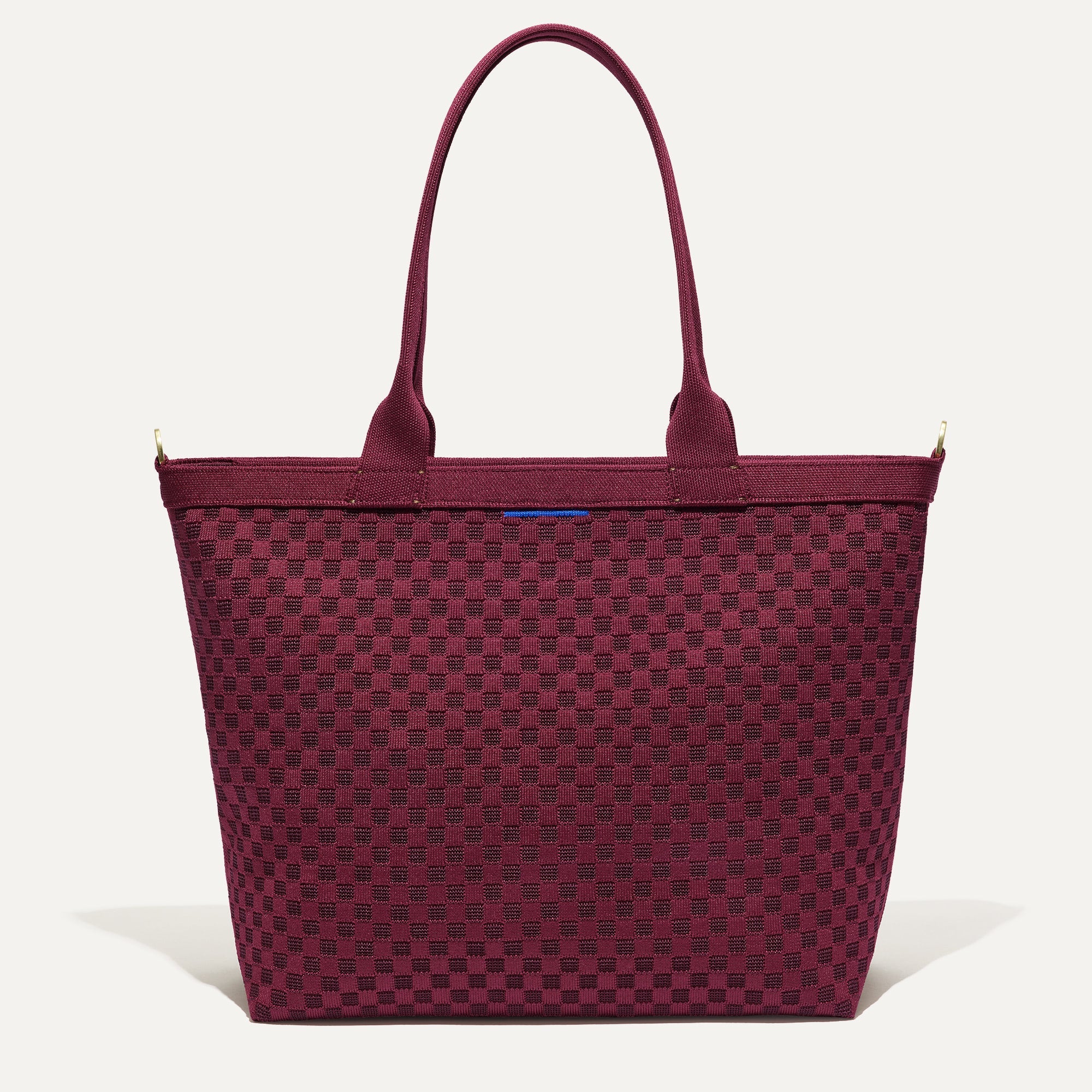 The Lightweight Zip Tote - Cabernet Check
